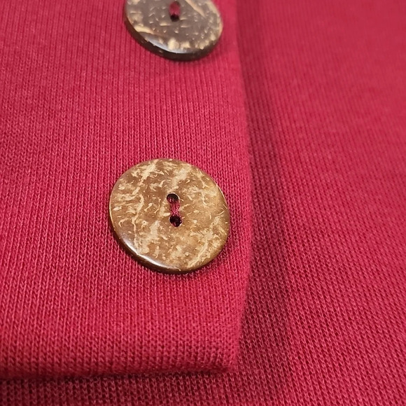 Reborn J  Burgundy Red Sweater Dress Long Sleeve Size Medium With detached belt - Picture 6 of 13